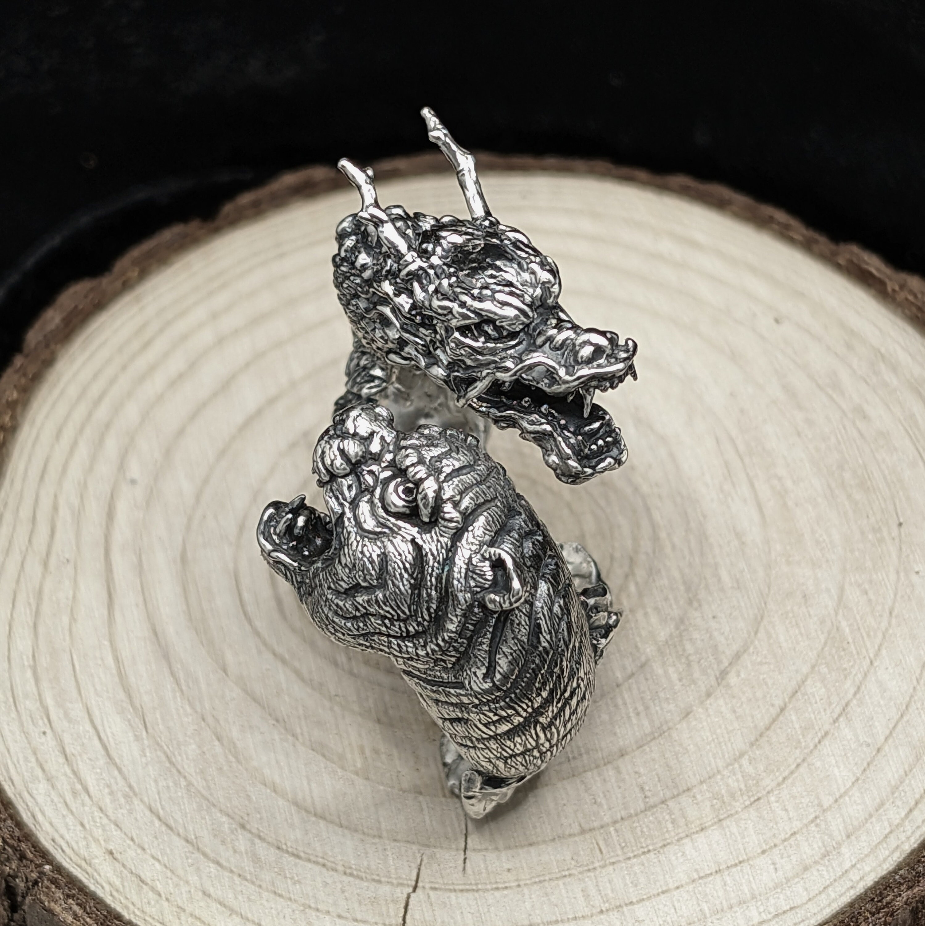 Tiger X Dragon Handmade Silver 925 Ring Yin Yang of Modern Tiger X Dragon Handmade Silver 925 Ring Yin Yang of Modern