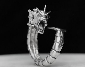 GYARADOS - Ocean Fury, 925 Sterling Silver Handmade Snake Ring