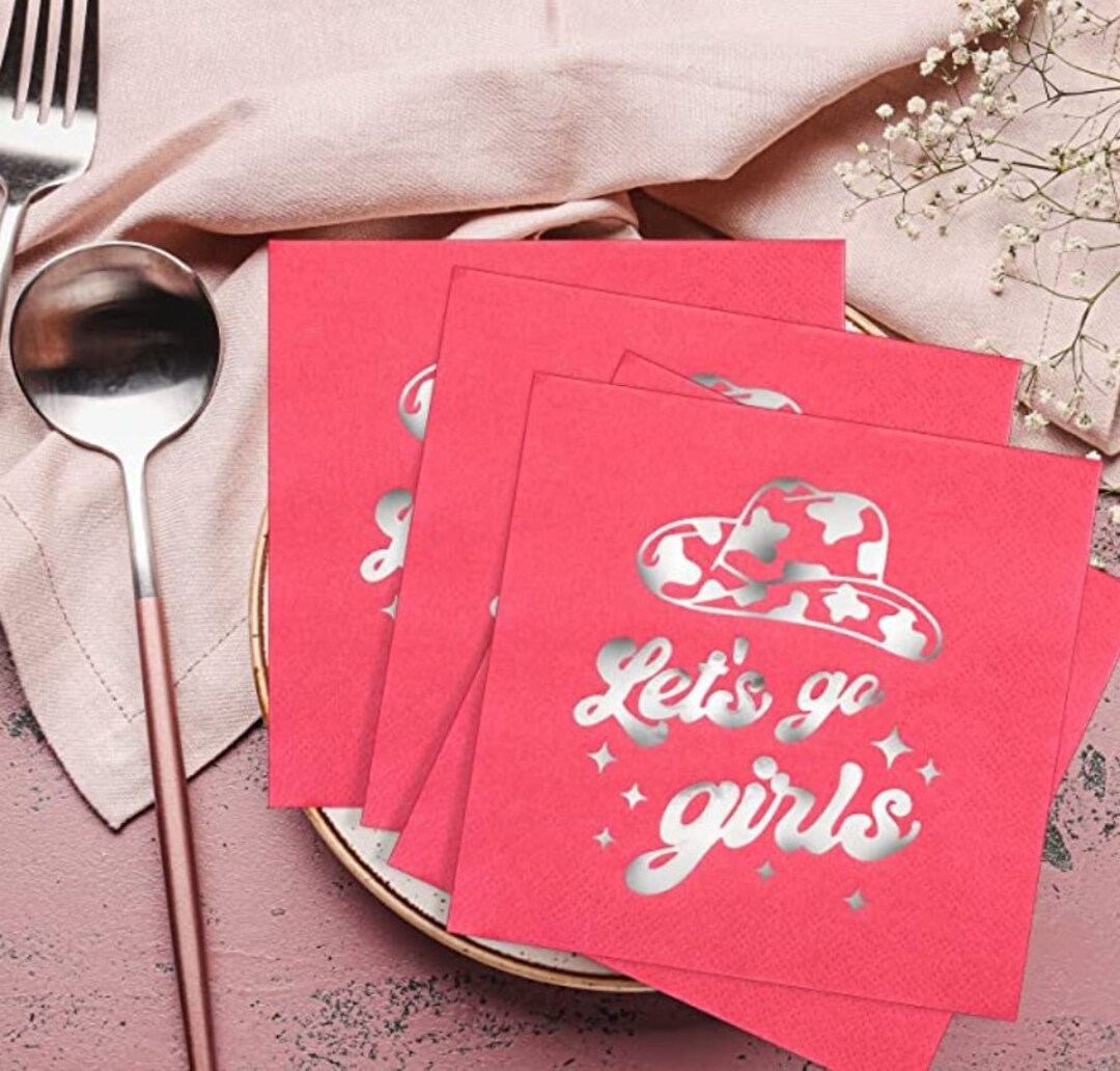 Let's Go Girls Napkins Bachelorette Party Napkins Etsy
