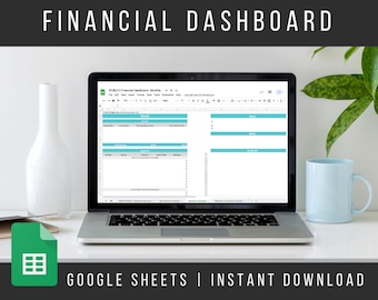 Monthly Budget Spreadsheet | Google Sheets Budget Template | Minimalist Budget Template | Net Worth Tracker | Financial Dashboard