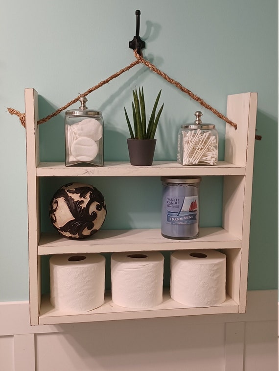 Hanging Bathroom Shelf, Bathroom Storage, Over Toilet Shelf