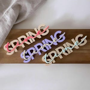 Moderner 3D-Schriftzug 'Spring time' I Statement-Dekoration
