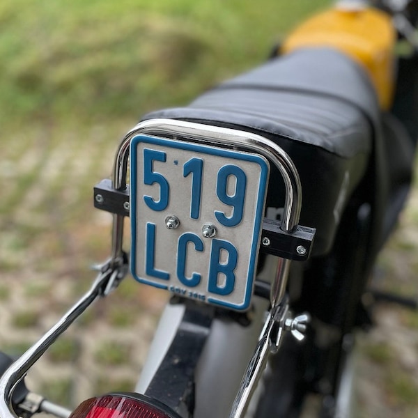 Simson license plate holder on the luggage rack - 3D print