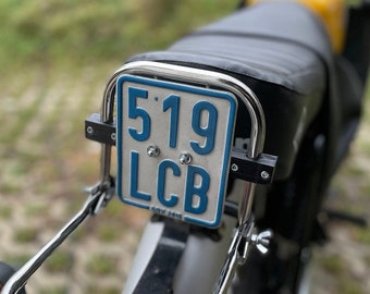 Simson license plate holder on the luggage rack