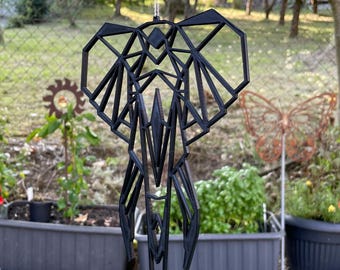 Window picture geometric elephant - decoration - 3D print