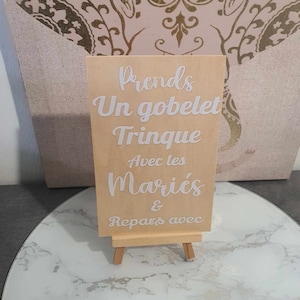 Cartello personalizzabile per matrimonio "prendi una tazza" (regalo per gli ospiti, ricevimento della cerimonia, decorazione del tavolo, organizzazione della festa)