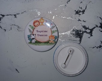 Badge Anniversaire, Baptême, soirée, Mariage personnalisé