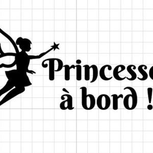 Adesivo Adesivo per Princess Car on Board, nome a bordo, bambino a bordo, adesivo in vinile per auto.