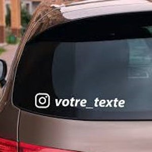 Instagram sticker nickname, tiktok page advertising. Your name with logo - Car sticker Social text sticker