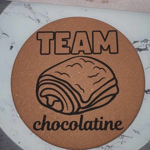 sottopentola in sughero personalizzato - Team Chocolatine