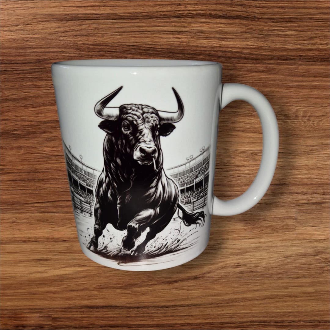 Bull Mug, Bullfighting. Bull Mug in an Arena. - Etsy