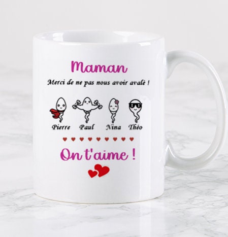 quotedazur - Mug Maman Extraordinaire - Cadeau Maman Original - Idée C