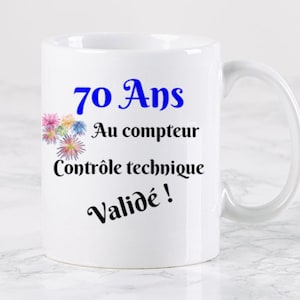 Mug Anniversaire 70 Ans Rigolo drôle Tasse Cadeau Anniversaire 70