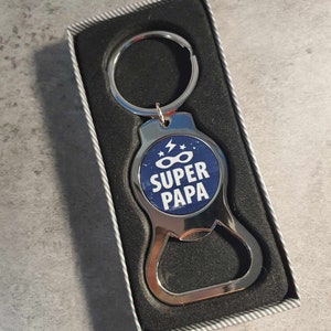 Chaveiro de pai, o melhor chaveiro abridor de garrafas de pai do mundo, personalizável