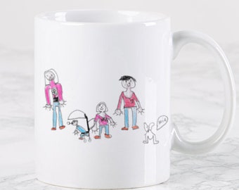 Mug personnalisé avec le dessin de votre enfant. Dessin realiser de votre enfant, idée cadeau original