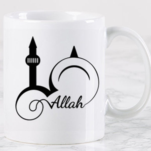 Mug allah , mug écriture arabe, mug allah personnalisé prénom arabe