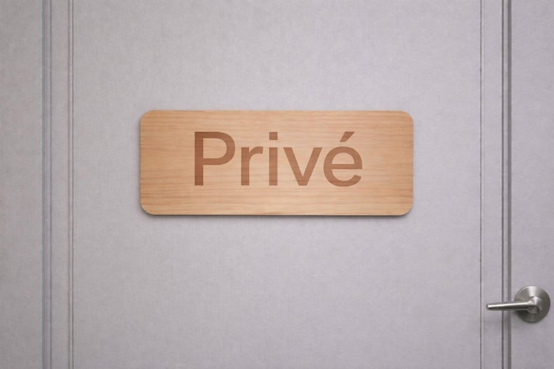 Prive Signs Natural Wood