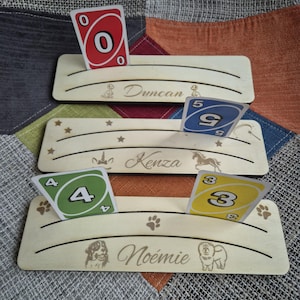 Porta carte da gioco in legno personalizzato "Stop Galley". Per grandi e piccini. Porta carte da gioco. Porta carte da gioco.