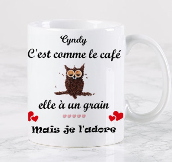 Mug Mon Parrain - il a un grain mais je l'adore - Idée cadeau