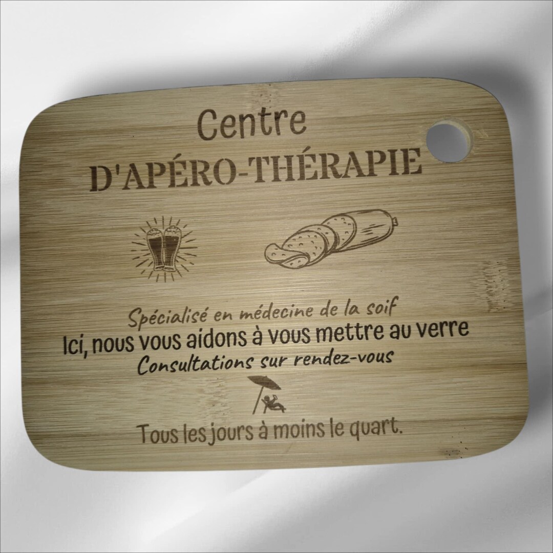 Personalized Bamboo Aperitif Therapy Cutting Board. Gift Idea ...