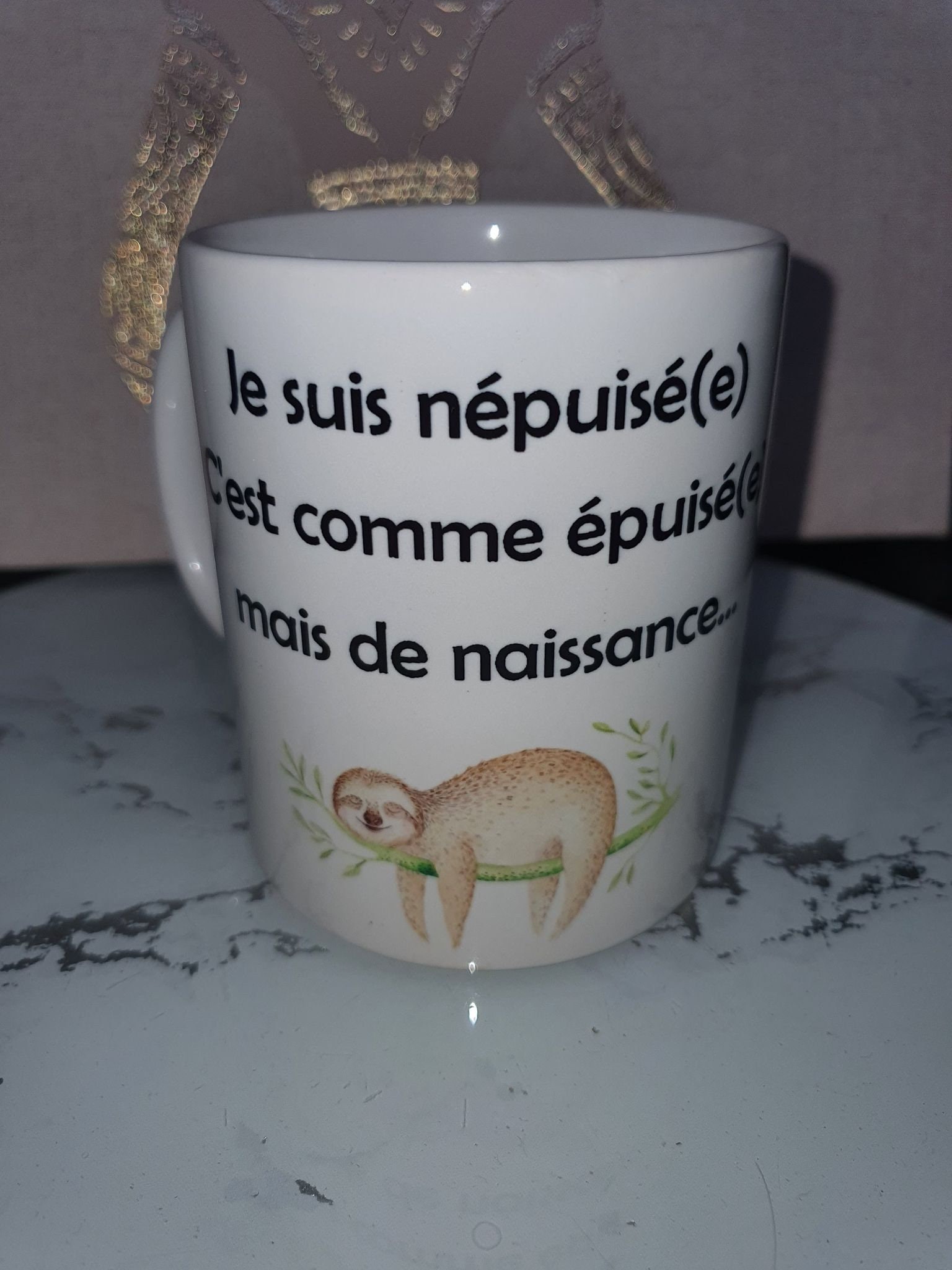 Pas Trop Vite Le Matin Doucement L après Midi Mug paresseux - Etsy France