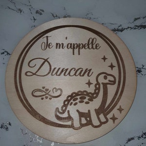 Carte Annonce Naissance je m’appelle, Carte en Bois personnalisée prénom, Accessoire photo pour présenter bébé à la famille.