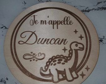 Carte Annonce Naissance je m’appelle, Carte en Bois personnalisée prénom, Accessoire photo pour présenter bébé à la famille.