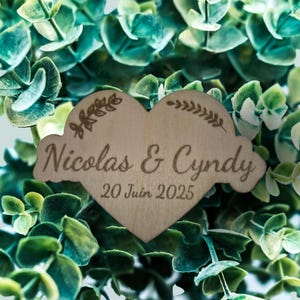 Placa de casamento em formato de coração, centro de mesa, decoração de mesa, cartão de lugar, decoração Mureaux...