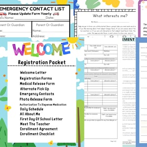 Complete Childcare Registration Packet, Daycare Enrollment Forms, Childcare Forms, Center Forms, Preschool Forms