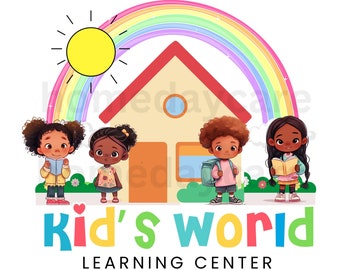 Diverse Daycare Logo, Cute Kids childcare logo, Education Logo, Preschool Logo, Sunday School Logo Faith Logo