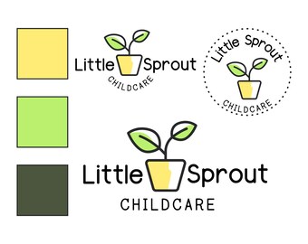 Logo dla dzieci, logo żłobka, logo opieki nad dziećmi, urocze logo żłobka, minimalistyczne logo żłobka, nowoczesne logo żłobka, neutralne logo żłobka, przedszkole