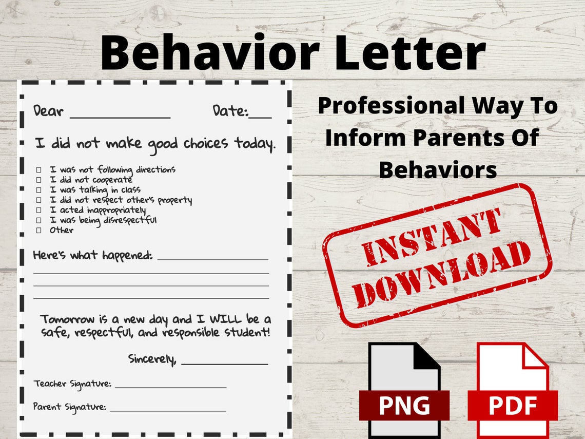 Kids Behavior Letter Letter to Parents Childcare Forms Etsy Kids Behavior Letter Letter to Parents Childcare Forms Etsy
