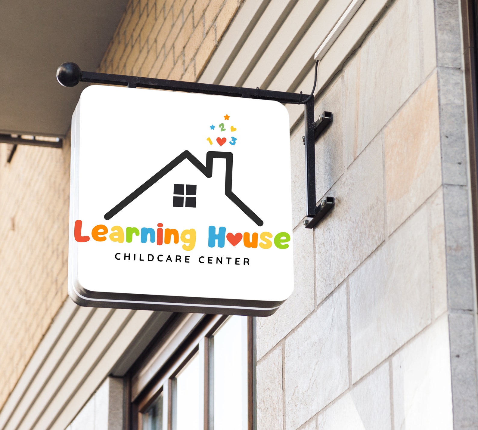 Colorful Fun Daycare Logo, Cute Educational Home Daycare Logo, Family ...