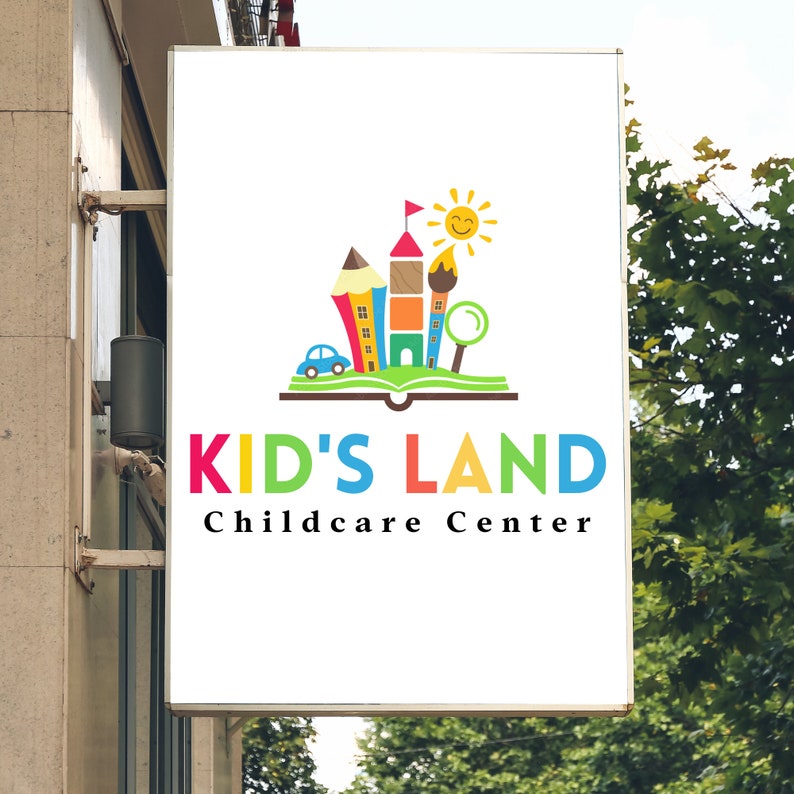 Custom Daycare Logo, Modern Bright Daycare Logo Design, Bright Daycare ...