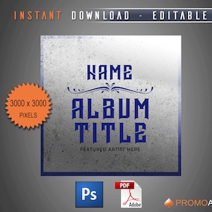Album Cover Art, Song / Elegant Album Cover Design - Album Cover Template / Instant Download