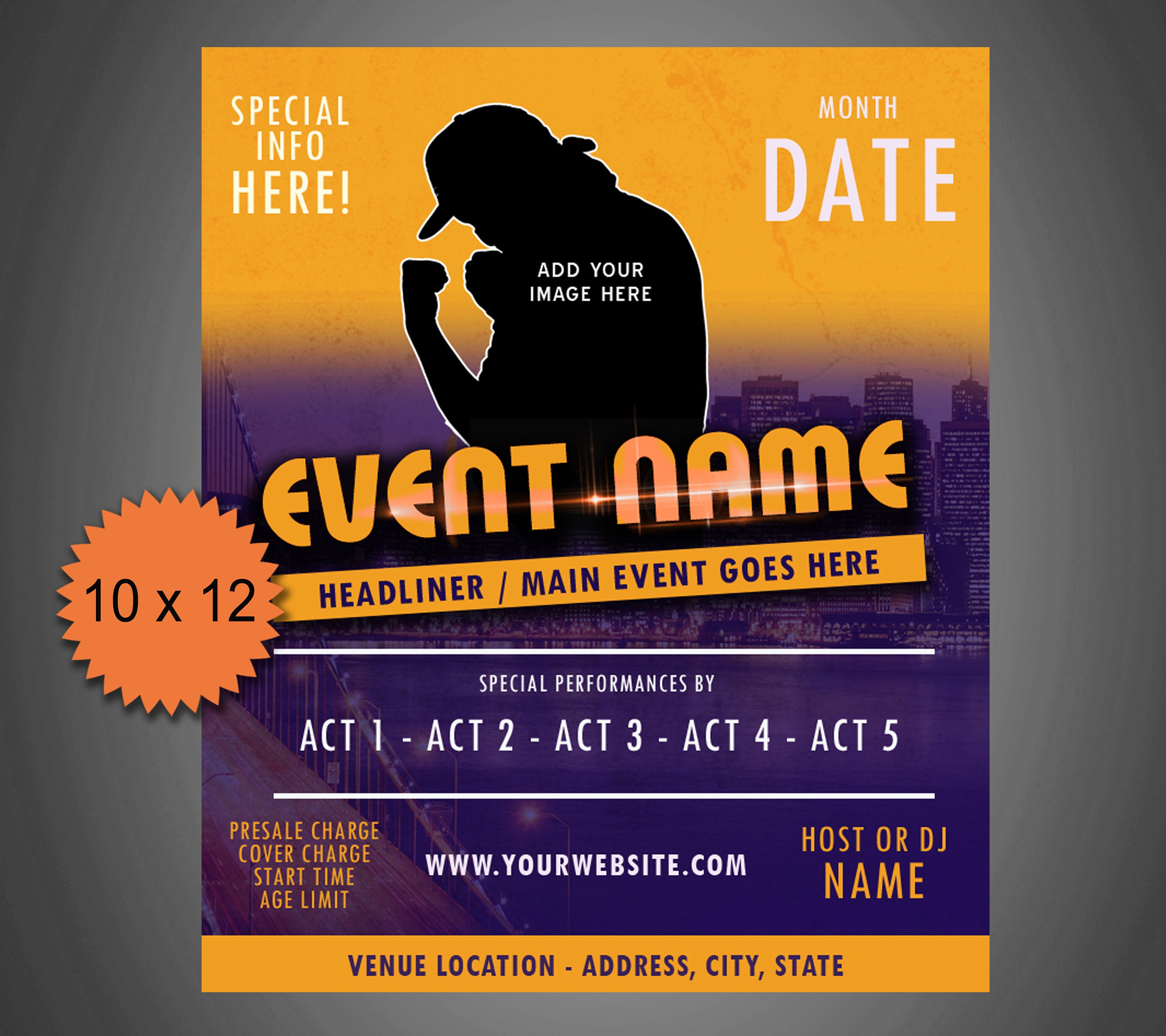 Event Flyer Flyer Design Template / Art / Digital Download / Photoshop