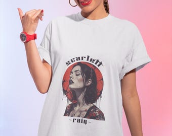 Scarlett Regen Spukte T-Shirt | Gothic Unisex T-Shirt | Dunkel Romantisches Grunge Shirt | Alternatives Streetwear Top
