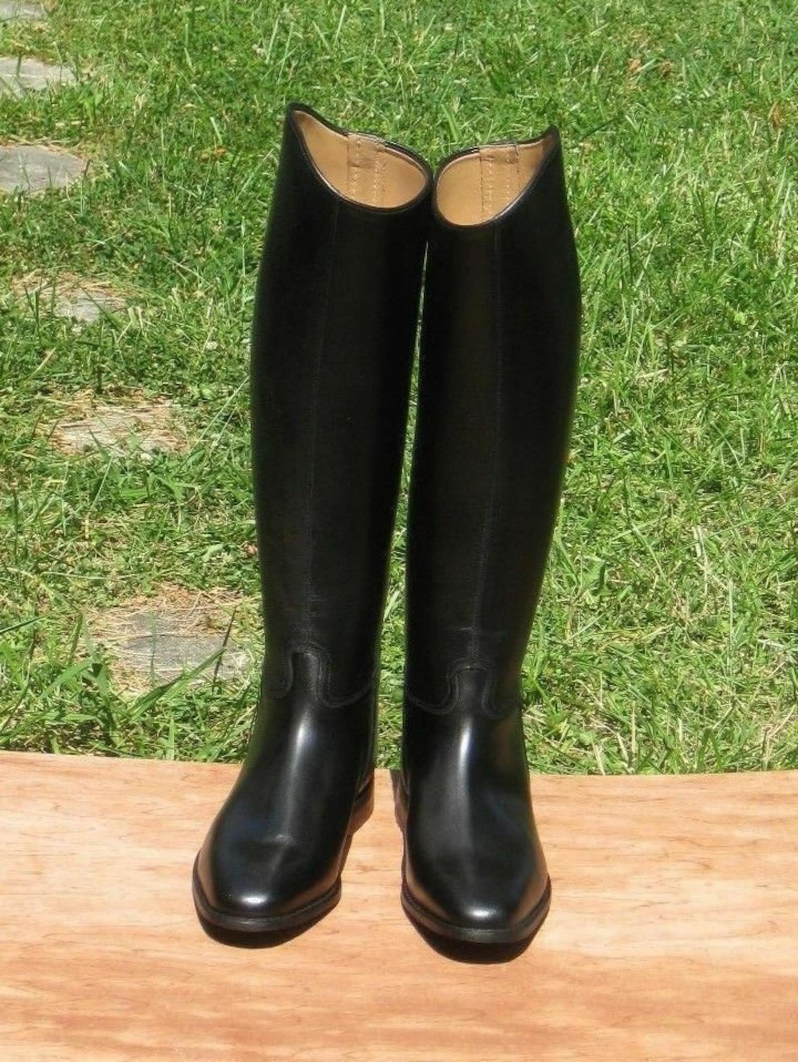 Leather Equestrian Riding Boots Leather Handmade English Dressage ...