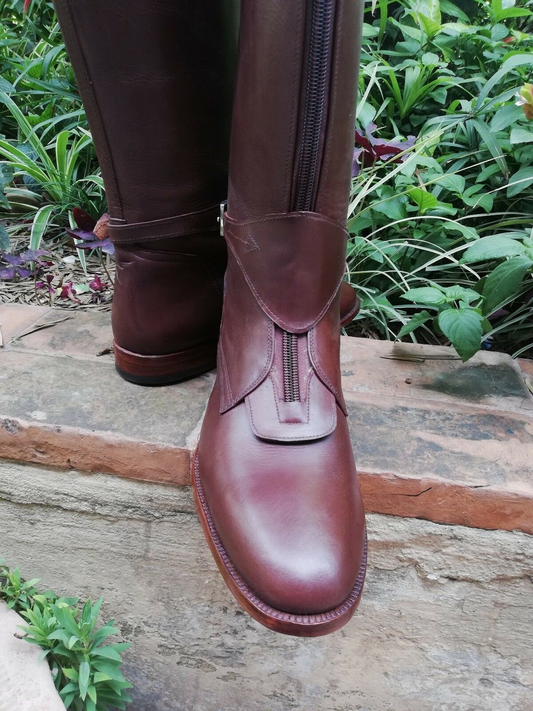 Leather Equestrian Riding Boots Leather Handmade English Dressage