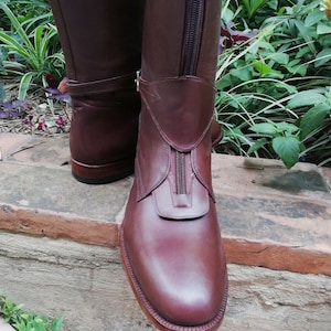 Bottes d'équitation équestres en cuir Bottes de dressage anglaises faites à la main en cuir Bottes hautes pour l'équitation bottes de polo en cuir véritable faites à la main