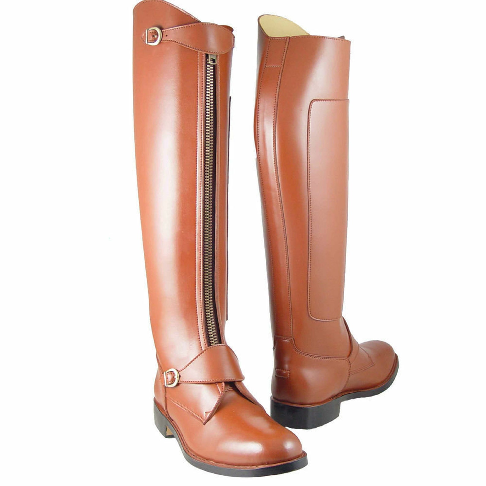Leather Equestrian Riding Boots Leather Handmade English Dressage