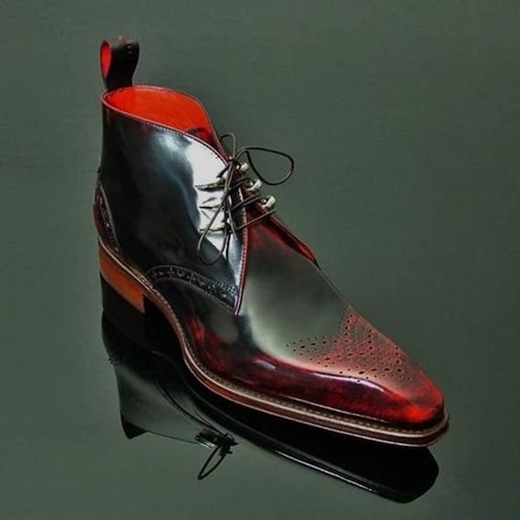 Custom made leather lace-up chukka boots s-l400.jpg main image 2