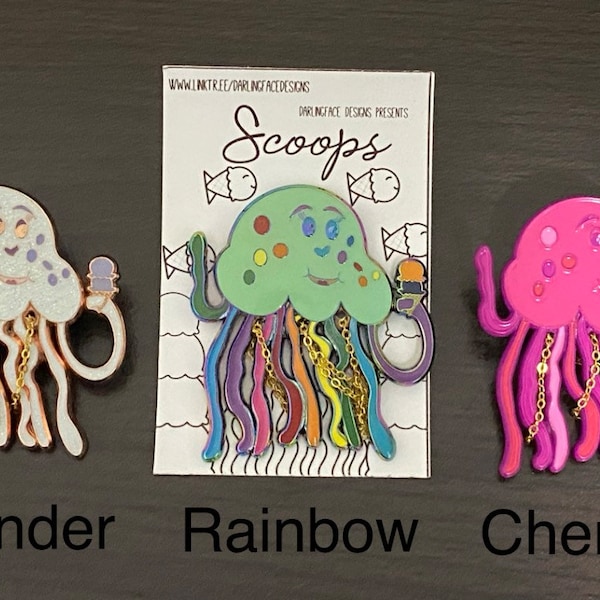 Scoops the Jellyfish Enamel Pin