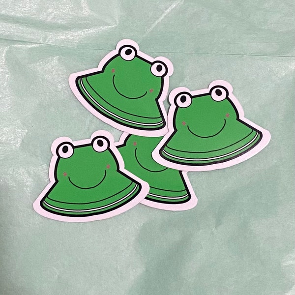 Frog Bucket Hat Sticker