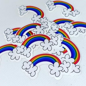 Rainbow and Clouds Sticker