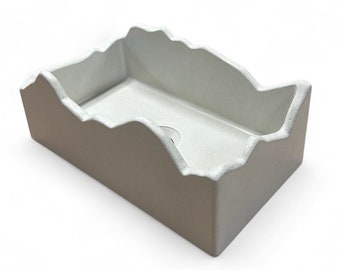 Lavabo de hormigón con diseño de montaña, decoración para cabañas (8x13.75x5.5)