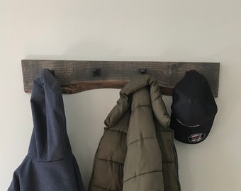 Handmade wooden coat rack