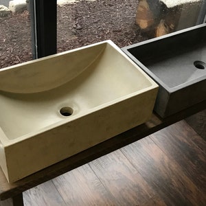 Handmade one of a kind concrete sinks made to order