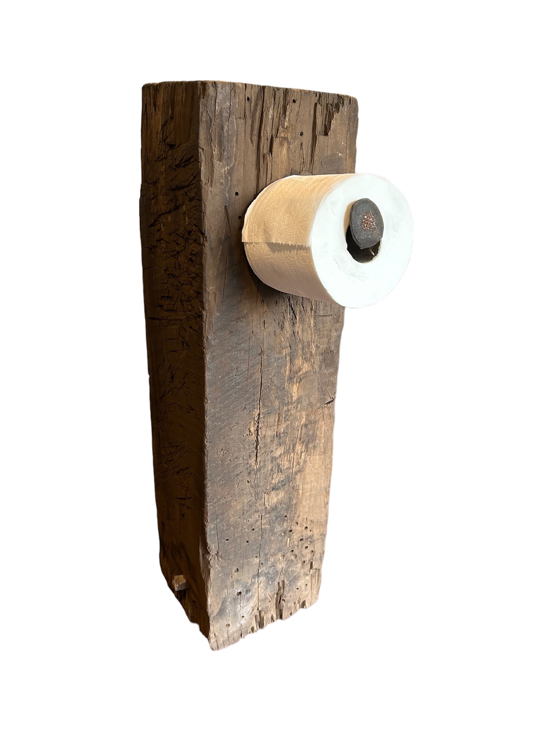 Primitive Toilet Paper Holder Antique Railway Sleeper Railroad Spike Etsy