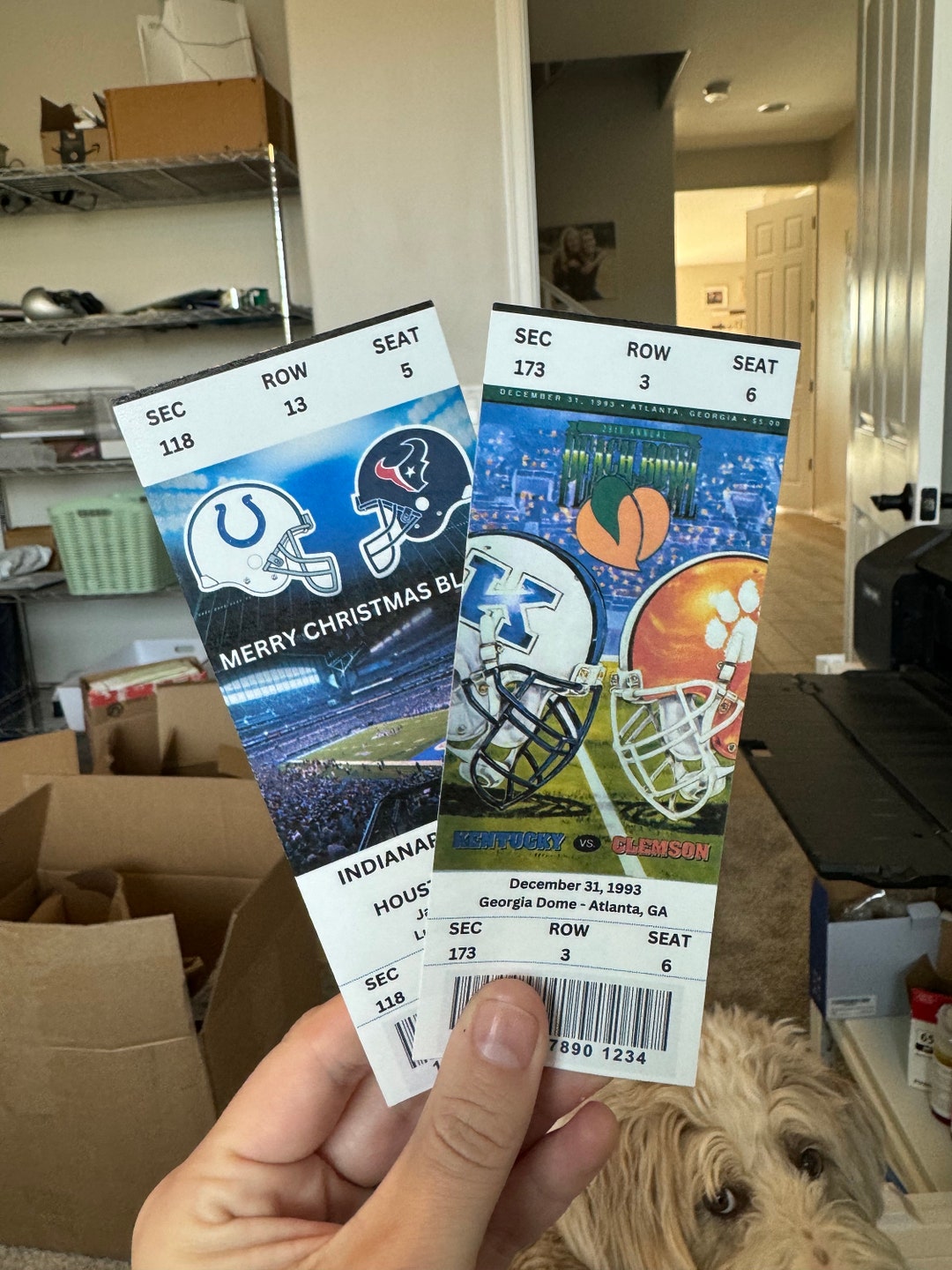 Physical Sporting Event Ticket Customizable Football Ticket